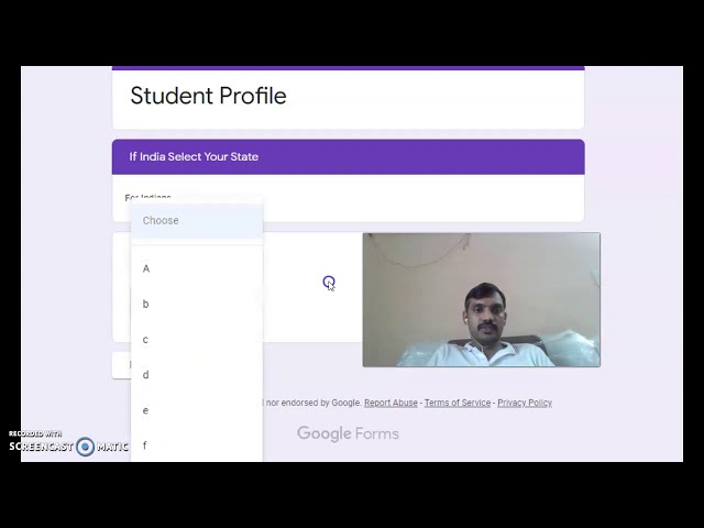 Google Forms Tutorial/Drop-down option and Sub-sections