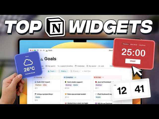 15 Must-Have Essential Notion Widgets for Ultimate Productivity (2025)