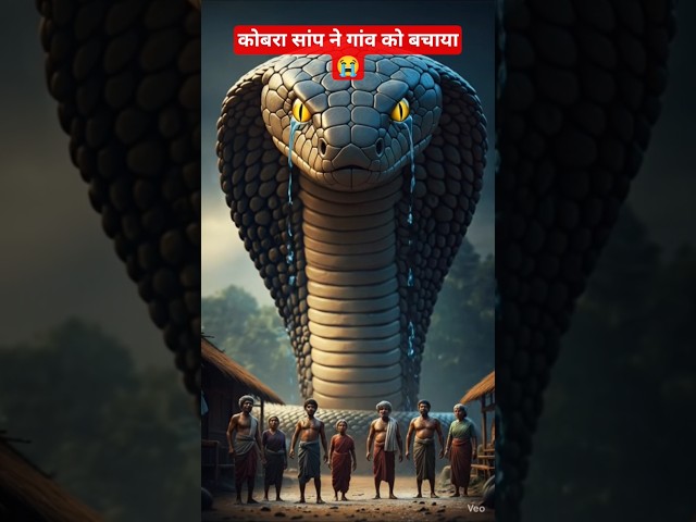 कोबरा सांप ने बचाया गांव वालों को।😭#shorts #ai #kobra #gaon #people #shortsfeed #youtubeshort
