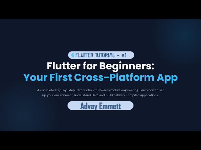 Flutter Tutorial #1   Getting Started with Flutter & Dart   Build Your First App