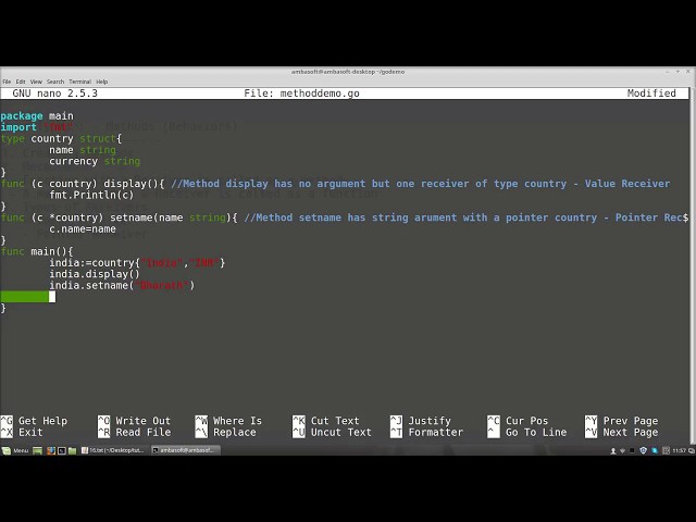Go (golang) Tutorials - User Types ( Part II - Methods )