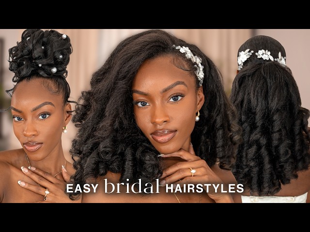 3 Easy Bridal Hairstyles for Natural Hair | Wedding Hair Inspiration