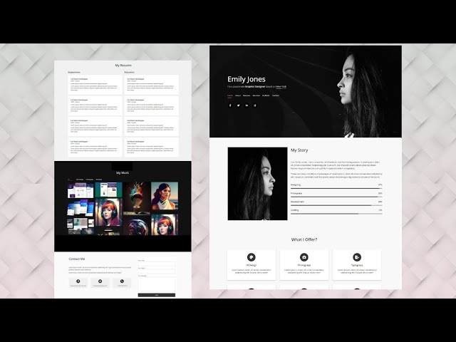 Master creating Graphic Designer Portfolio using HTML, CSS and Javascript Full