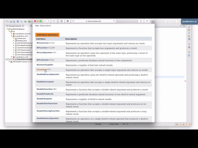 Java 8 Lambda Basics 16 - More Functional Interfaces