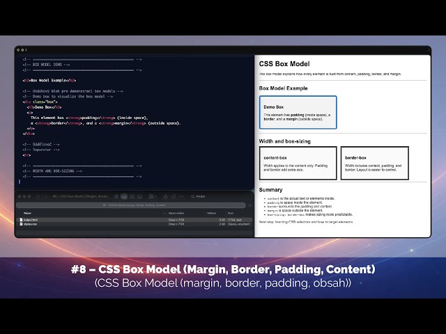 #8 – CSS Box Model (Margin, Border, Padding, Content) - (margin, border, padding, obsah)