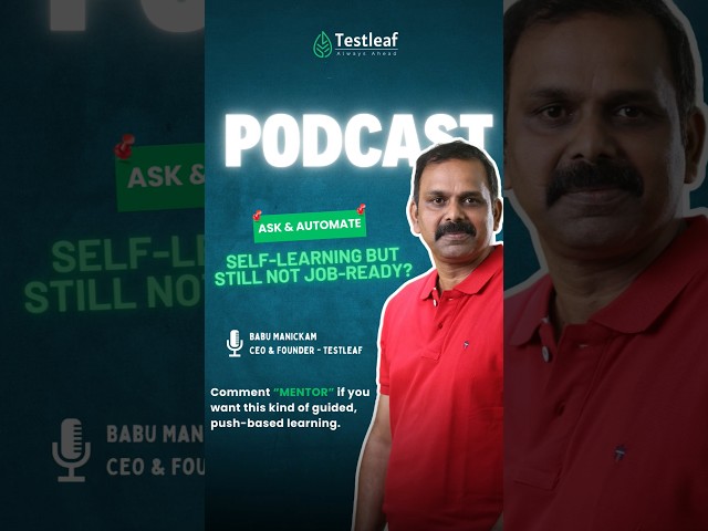 Self-Learning but still not Job-Ready? #testleaf #genai #automationtesting #qaengineer #selenium