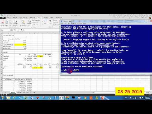 how to do regression using Excel