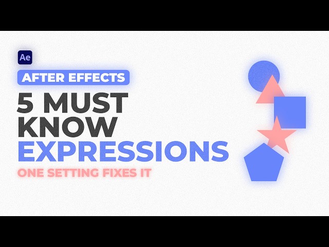 5 After Effects Expressions Every Beginner Should Know | After Effects | Beginner Friendly
