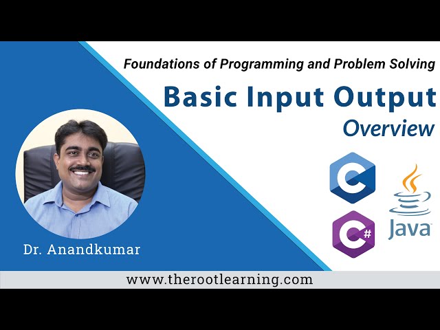 (Tamil) 32 Basic Input Output - Overview