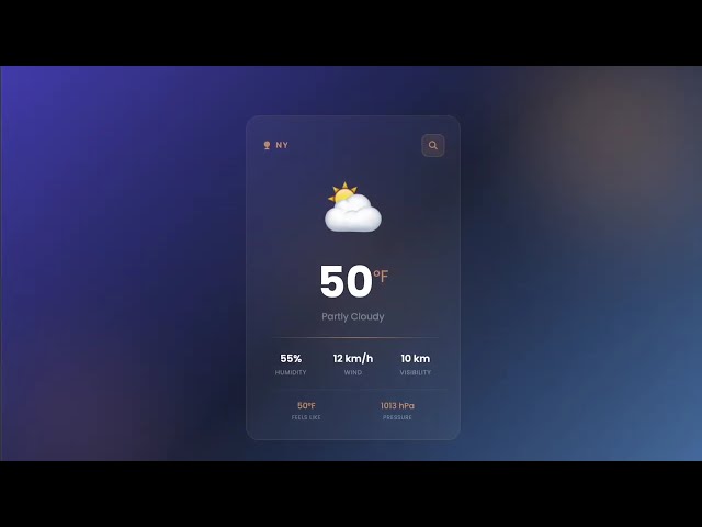 How To Build Weather App In HTML & CSS