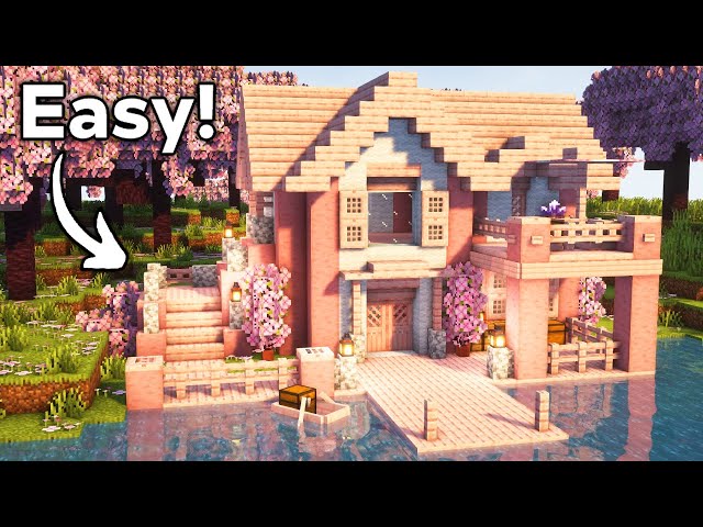 Minecraft: Cherry Blossom Survival House Tutorial🏠