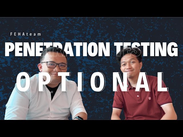PENETRATION TESTING = OPTIONAL ✅