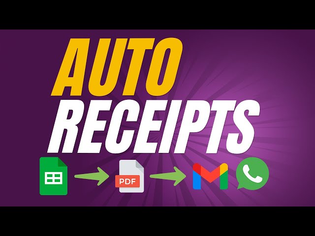 Generate Receipts/Invoices Automatically - Easy Google Sheets Method!