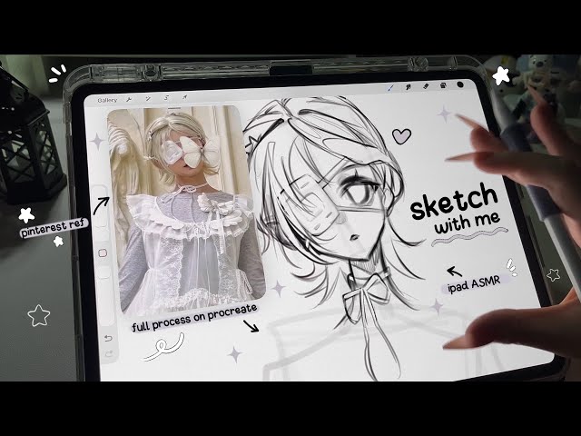 chill sketching asmr ☁️ draw with me .ᐟ ˚✧ ˖  [ cute music, ipad procreate real time ]