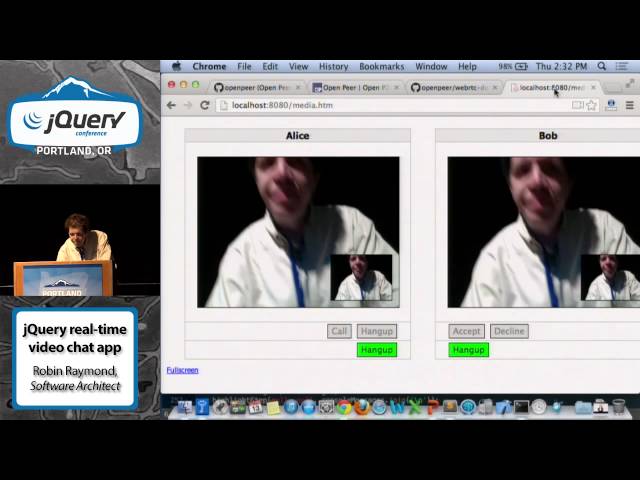 Using jQuery to Build a Federated, Real-Time Video Chat App - Robin Raymond