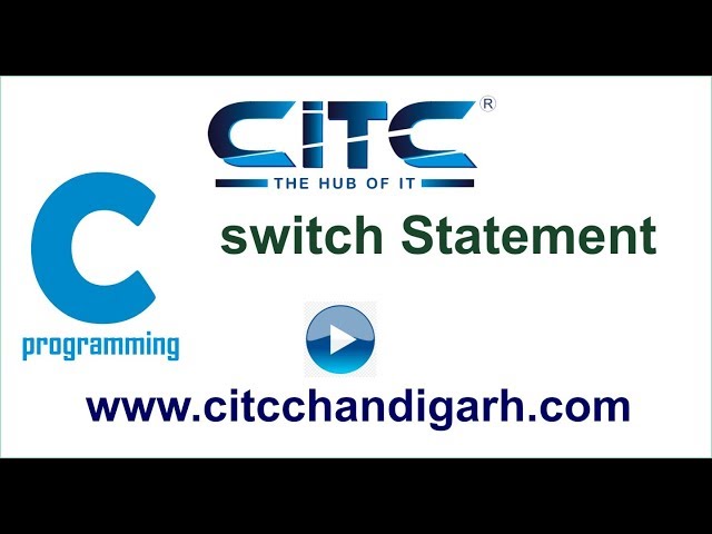 Tutorial video on Switch Statement in C language