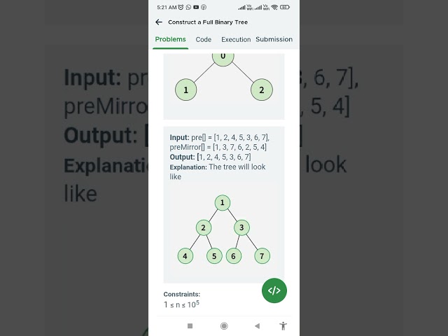 DSA Coding challenge: Construct a full binary tree
