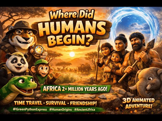 First Humans in Africa! | Prehistoric Adventure with the Magic Compass | Green Python Express