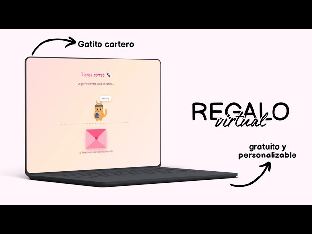 Idea de REGALO VIRTUAL (Gatito cartero)
