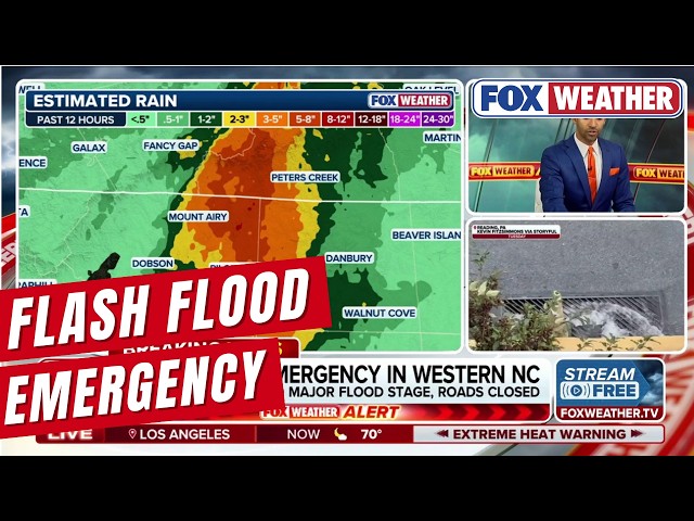 Flash Flood Emergency Issued In Western North Carolina