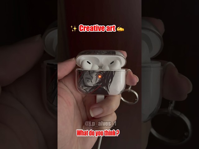 I customized my new ☺️ AirPods Pro! Creative Art #custom #anime #itachi #shorts #satisfying