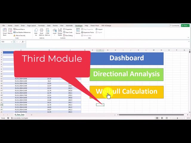 Wind Data Analysis in Excel with VBA | Dashboard, 12 Sectors and WAsP Weibull Fit