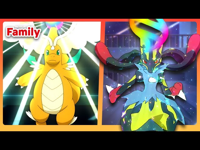 Dragonite and Lucario MEGA Evolve! | Pokémon Horizons: Season 3 | Netflix Family