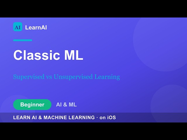 Supervised vs Unsupervised Learning | LearnAI (Beginner)