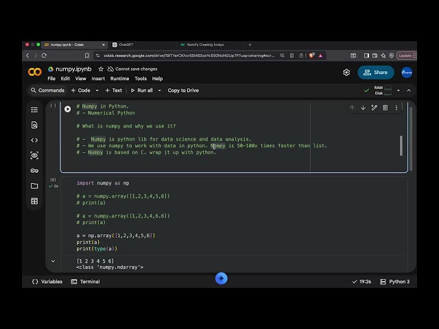 Numpy intro