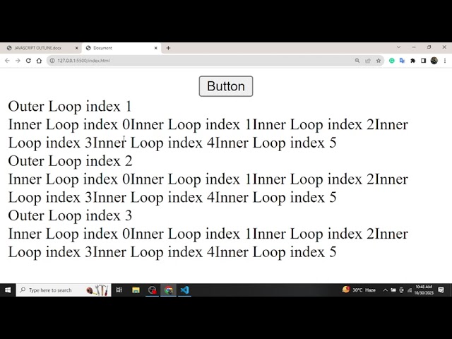 Nested Loop | Switch Case | Arrow Function in JavaScript