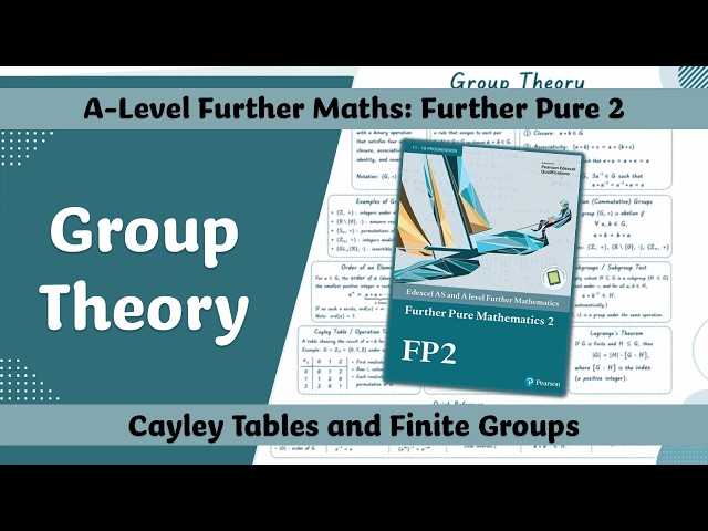A Level Further Maths | Further Pure 2 | Cayley Tables and Finite Groups 🔢