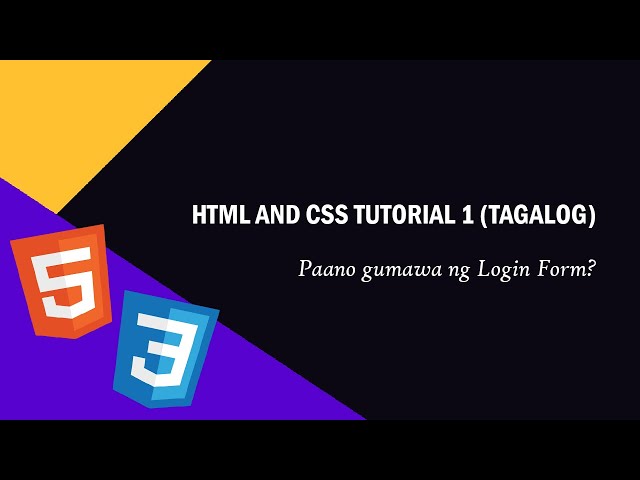 HTML and CSS Tutorial 1 (TAGALOG) - Paano gumawa ng Navigation Bar?