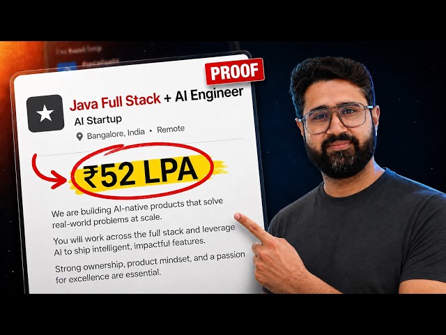 Java Full Stack + AI = ₹52 LPA? (2026 Web Development Roadmap)