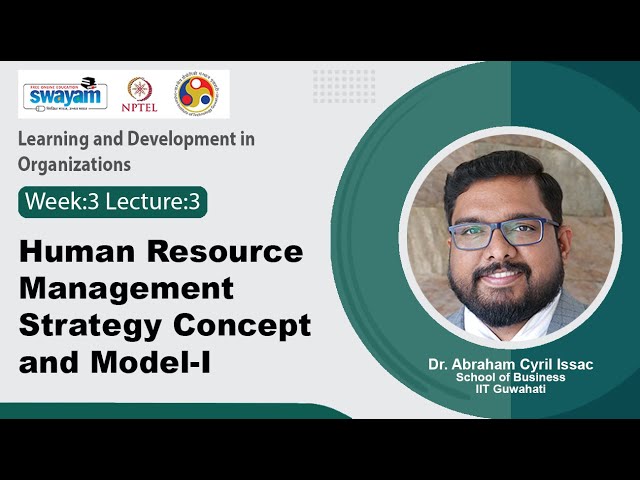 Lec 13: Human Resource Management Strategy Concept and Model-I