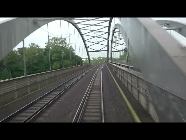 Train cab ride; Lehrte - Berkel-Enschot (Tilburg Industrieterrein) (20250608) ((partly) with rain)