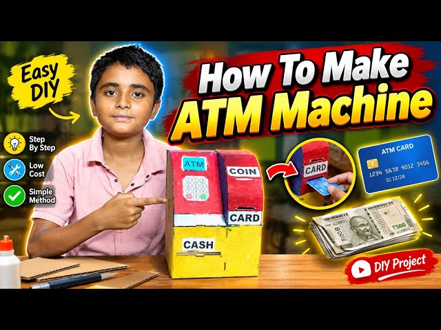 |How To Make Atm Machine| |How To Make Atm Machine with cardboard| |How To Make Atm With Cardboard|
