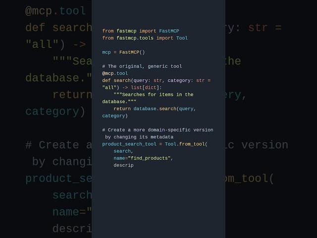 Advanced Tool Transformation Techniques in FastMCP - Part 1/20