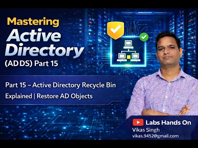 Mastering Active Directory (AD DS) | Part 15 | Active Directory Recycle Bin Explained | Full Demo