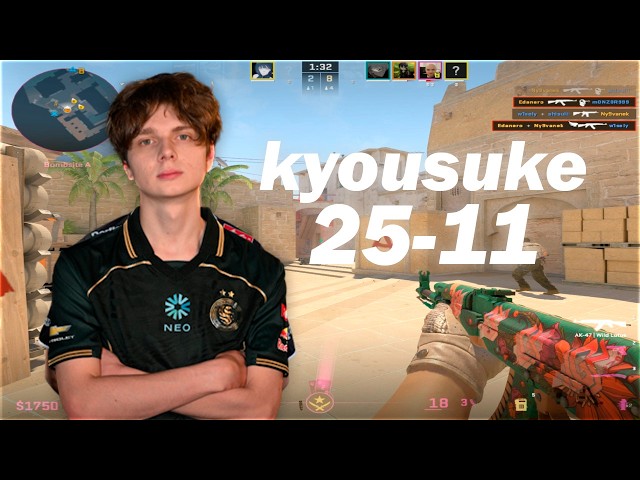 kyousuke (25-11) BACKS TO FACEIT - 4300 ELO | CS2 DEMO POV + VOICECOMMS