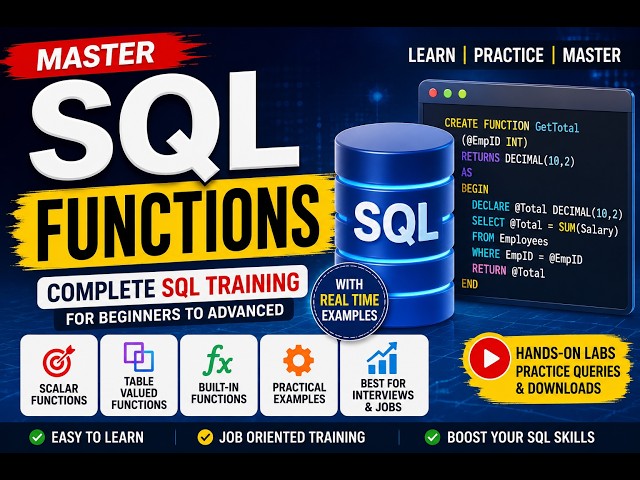Master SQL Date Functions in One Video | GETDATE(), DATEADD(), DATEDIFF()