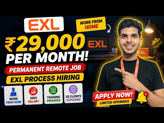 ₹29K WFH Job😮EXL Process Hiring | Permanent Remote Job | The Ravi Vlogs