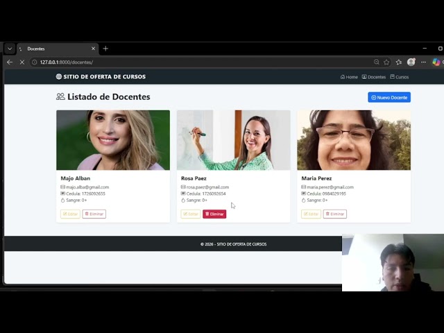 Sitio web con la utilización del framework