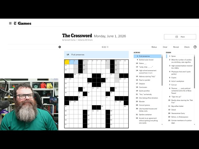 Learning Crossword Week 105 | NYT Crossword Monday June 1, 2026