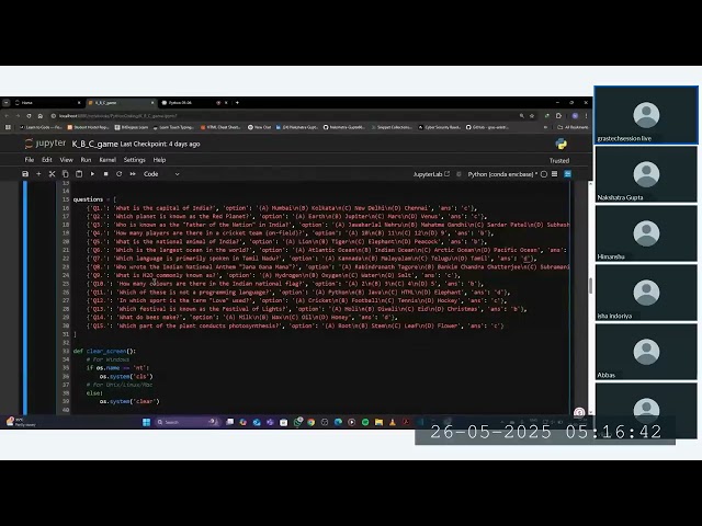 Game Development in Python for Beginner _ KBC game in Python from scratch _ Python full Course 2026