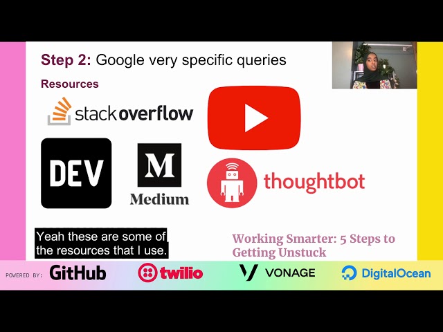Rukia Sheikh-Mohamed - Working Smarter: 5 Steps To Getting Unstuck - Codeland 2020