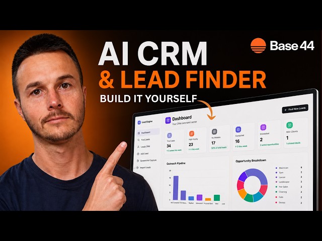 Build an AI CRM & Lead Finder with Base44 (Full Tutorial)