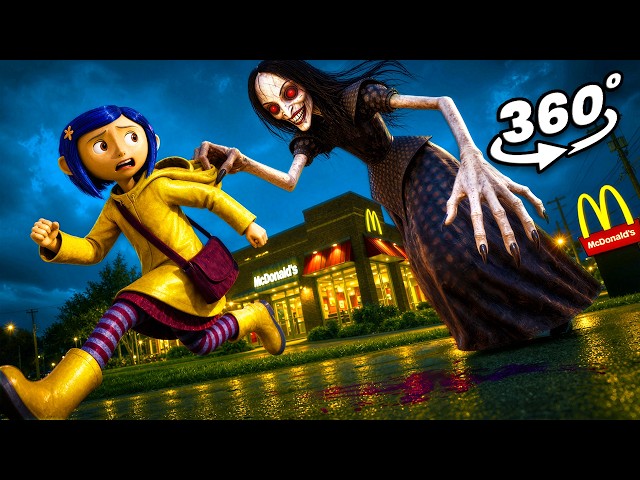 Coraline Needs Your Help | Beldam Found Her at Burger Restaurant (Scary VR 360° 4K Video)