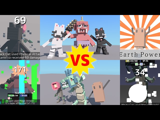 [RPG Battle] "Unrivaled Red Ogre" vs "Unrivaled Dragon" [Gently Radiant Dojo (Ver.1.0.0)]
