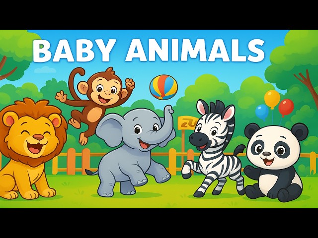 Baby Animals at the Zoo | Fun Animal Sounds Song | Nursery Rhymes & Kids Songs
