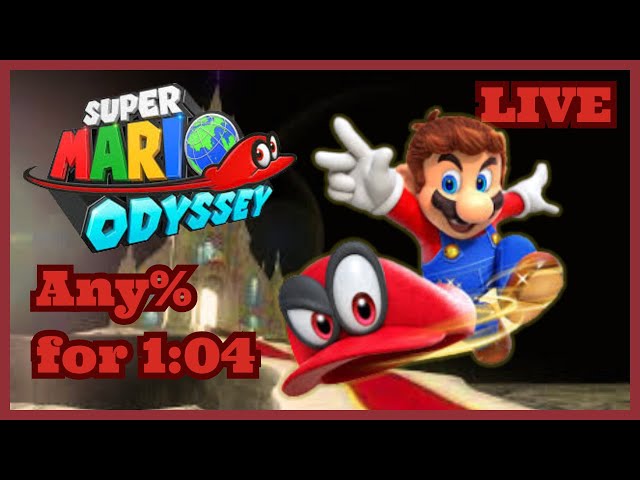 DAY 7 | Super Mario Odyssey Any% Attempts for 1:04 | 🔴LIVE🔴